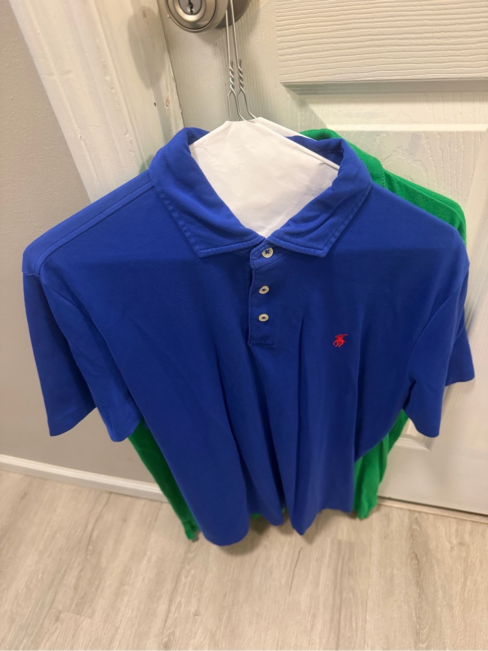 Polo by Ralph Lauren Royal Blue Polo with Red Pony Logo and green Polo
